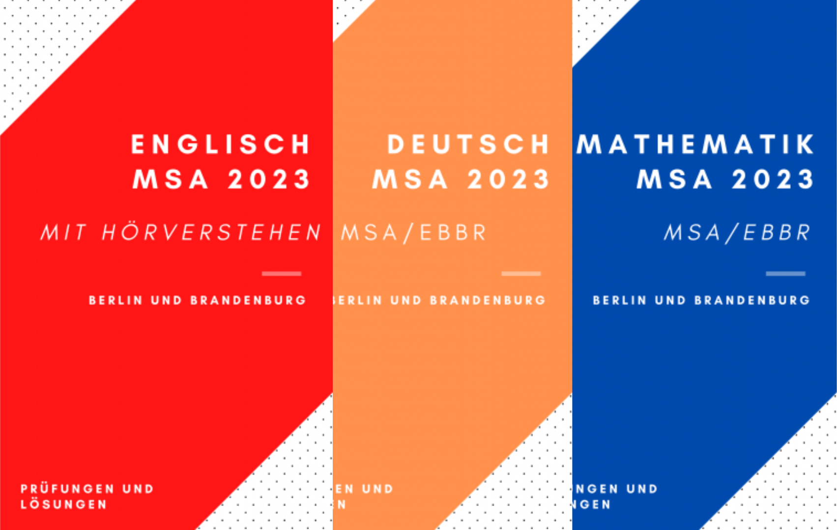 Alle Prüfungshefte für MSA und eBBR in Berlin und Brandenburg